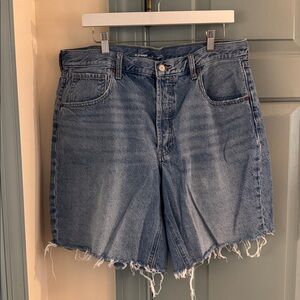 Old Navy Blue Frayed Denim Shorts